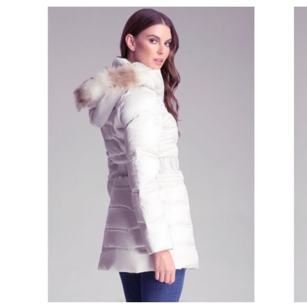 ⛄️ 🎄 ❄️ LIMITED ED ✨ Bebe faux fur down puffer💎🎈🤩 - Picture 2 of 4